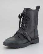 Alexander Wang Daria Distressed Leather Combat Boot - Lyst