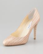Jimmy Choo Vikki Crocodileembossed Pump - Lyst