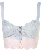 Topshop Dip Dye Broderie Bralet - Lyst