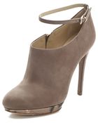 B Brian Atwood Fruitera Sliver Booties - Lyst