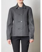 Balenciaga Chemney Felted Wool Peacoat - Lyst