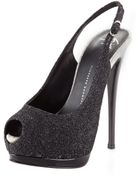 Giuseppe Zanotti Lurex Twotone Platform Slingback - Lyst