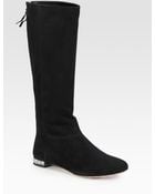 Miu Miu Suede Jewel Boots - Lyst