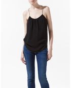 Zara Pleated Top - Lyst