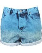 Moto Moto Dip Dye Denim Hotpants - Lyst