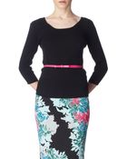 Oasis Puff Sleeve Belted Jumper - Lyst