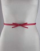 Prada Saffiano Skinny Bow Belt - Lyst