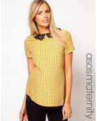 Asos Top with Crochet Collar - Lyst