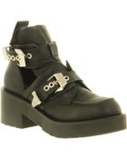 Jeffrey Campbell Coltrane Buckle Ankle Bt Black Leather - Lyst