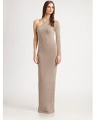 Ralph Lauren Black Label Asymmetrical Cashmere Gown - Lyst