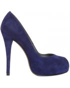 Stuart Weitzman 120mm Suede Open Toe Pumps - Lyst