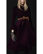Burberry Prorsum Velvet Quilted Blanket Coat - Lyst