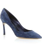Casadei Sofie Suede Pump - Lyst