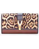 Saint Laurent Large Chyc Leopard Clutch - Lyst