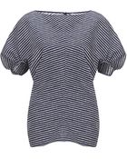 Saint Laurent Rope Puff Sleeve Top - Lyst