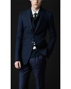 Burberry Prorsum Skinny Fit Compact Wool Jacket - Lyst