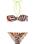 Just Cavalli Printed Bandeau Bikini - Lyst