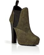 Proenza Schouler Olive and Black Platform Ankle Boots - Lyst