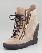 Giuseppe Zanotti Suede Wedge Sneaker - Lyst