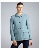 Derek Lam Sky Wool Blend Threebutton Peacoat - Lyst