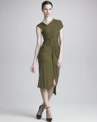 Donna Karan New York Draped Jersey Dress - Lyst