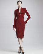 Donna Karan New York Draped Jersey Longsleeve Dress - Lyst