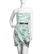 Elizabeth And James Strapless Brokenstripe Dress - Lyst