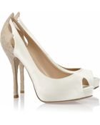 Valentino Satin and Crystalembroidered Lace Pumps - Lyst
