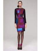 Oscar de la Renta Long Sleeve Dress - Lyst