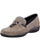 Prada Suede Loafer - Lyst