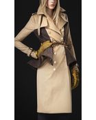 Burberry Prorsum Wool Peplum Trench Coat - Lyst