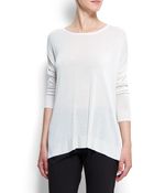 Mango Ribbed Details Loosefit Jumper - Lyst