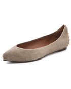 McQ by Alexander McQueen Studded Pointy Toe Flats - Lyst