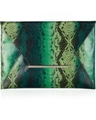 BCBGMAXAZRIA Llene Snake-Print Envelope Clutch - Lyst