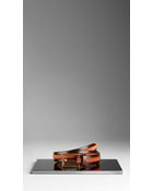 Burberry Leather Trim Suede Belt - Lyst