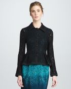Nanette Lepore Lace Peplum Jacket - Lyst