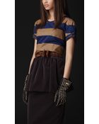 Burberry Prorsum Striped Cotton Tshirt - Lyst