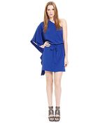 Nicole Miller One Shoulder Enzyme Washed Cdc Dress - Lyst
