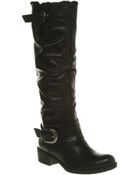 Office Jackal Knee Boot Black Leather - Lyst