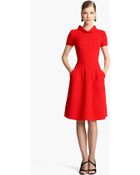 Oscar de la Renta Wool Dress - Lyst