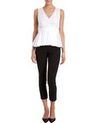 Prabal Gurung Sleeveless Pleated Top - Lyst