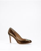 Ann Taylor Whip Snake Print Perfect Pumps - Lyst
