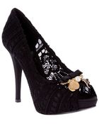 Dolce & Gabbana Peep Toe Pump - Lyst