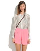 Madewell Silk Tap Shorts - Lyst