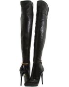 Burberry Ankle Chain Leather Boots - Lyst