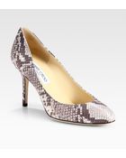 Jimmy Choo Gilbert Snakeprint Leather Pumps - Lyst