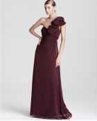 Adrianna Papell One Shoulder Gown Ruffle - Lyst