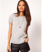 ASOS Collection Asos T-shirt With Quilted Section - Lyst