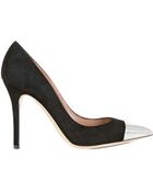Semilla 100mm Suede and Metallic Leather Pumps - Lyst