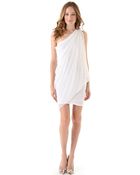 Alice + Olivia Chiffon One Shoulder Drape Dress - Lyst